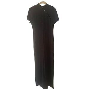 NWT Jeffrey & Dora Evenings by Tom Dora Black Sparkle Cheongsam Dress Size 16